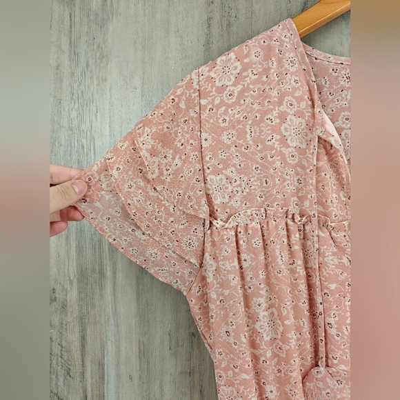 MISA Los Angeles Suri Tiered Skirt Floral Pattern Mini Dress In Peony Size XS - Picture 12 of 16